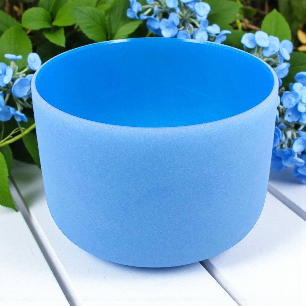 Earths Elements Wholesale - Wholesale Meditation Supplies - Crystal Singing Bowl - Blue/Throat, 10", Note G