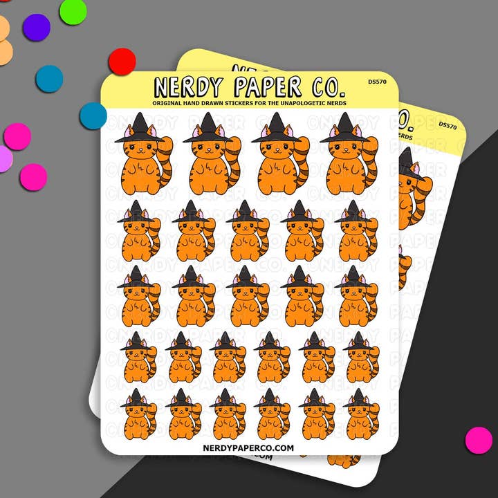 Häxan Suki - Handritade Klistermärken - DS570 för wholesale av NERDY PAPER CO.