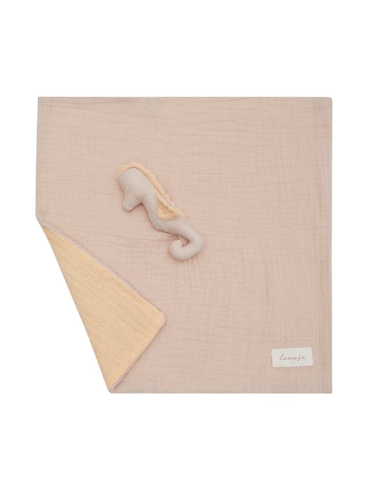 Copertina per bebè in mussola 'Cavalluccio marino' per la vendita all'ingrosso da parte di Leevje