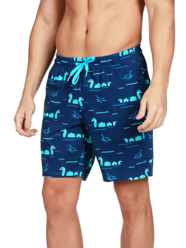 Tipsy Elves - Wholesale Swim Shorts - Men's - Nothin' But Nessy Stretch Swim Trunks - Men's Bathing Suit