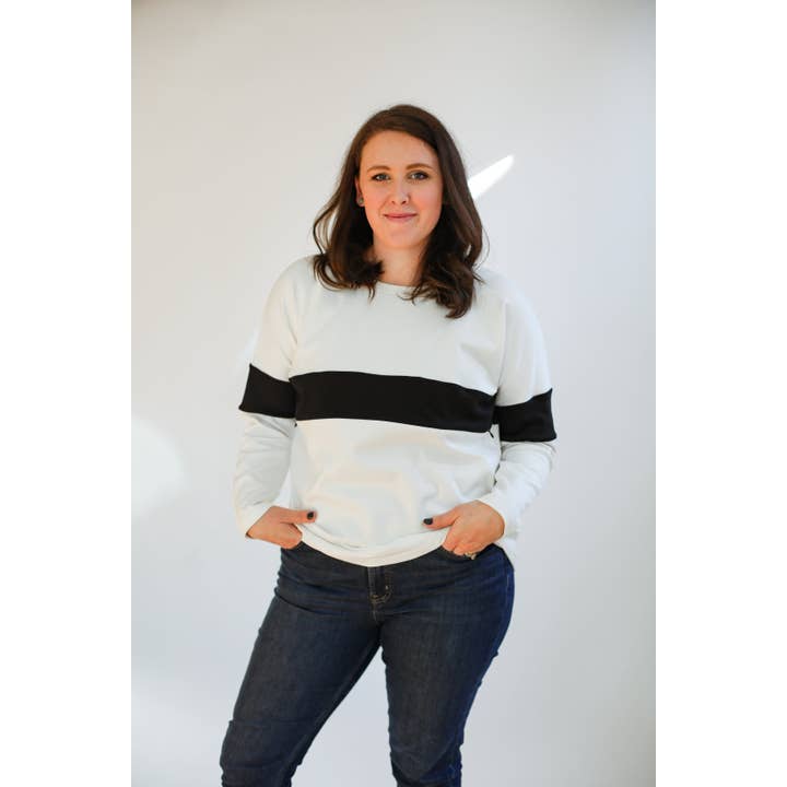 Movemama Apparel - Wholesale Nursing Top - Maternity - Varsity Dual Zip Breastfeeding Long Sleeve