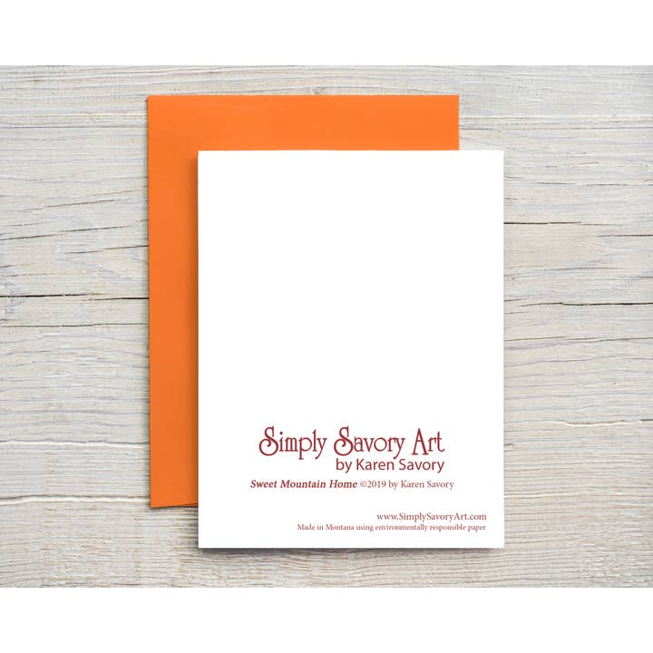 Simply Savory Art - Wholesale Stationery/Notecard Set - Sweet Mountain Home Notecard1