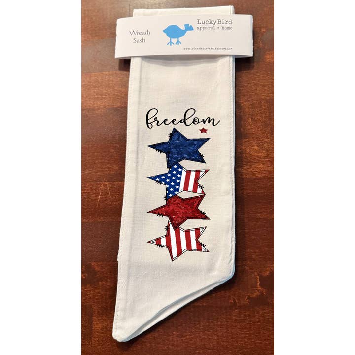 VRIJHEID STERREN KRANS SJAAL voor wholesale door LuckyBird Apparel and Home