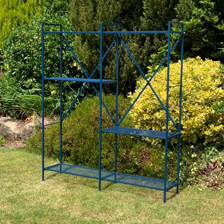 Estantería azul de metal de 141 cm para venta al por mayor de Minster Stylish Living Ltd