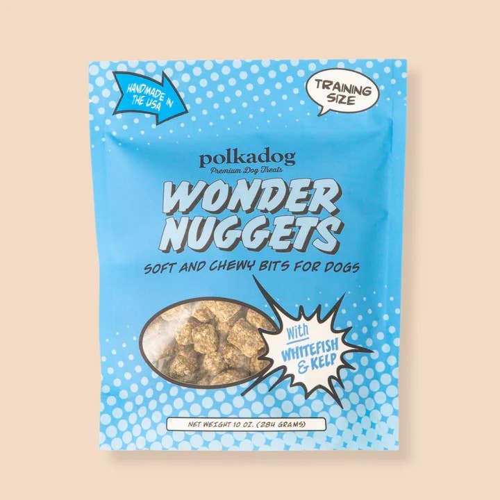 Polkadog Wonder Nuggets White Fish & Kelp 10oz for wholesale by Pet Palette Distribution