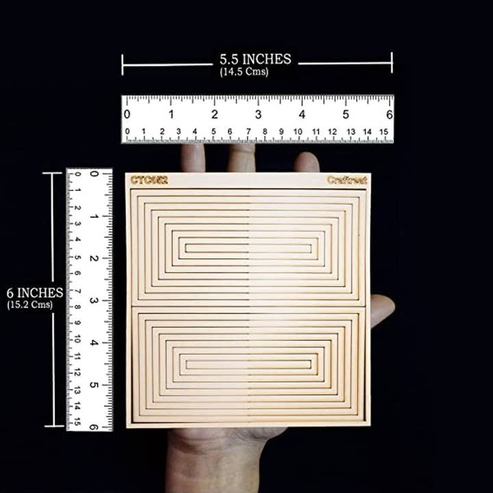 CrafTreat - Wholesale Craft Supplies - CrafTreat Nested Rectangle2 Laser Cut Chipboard 5.5x61