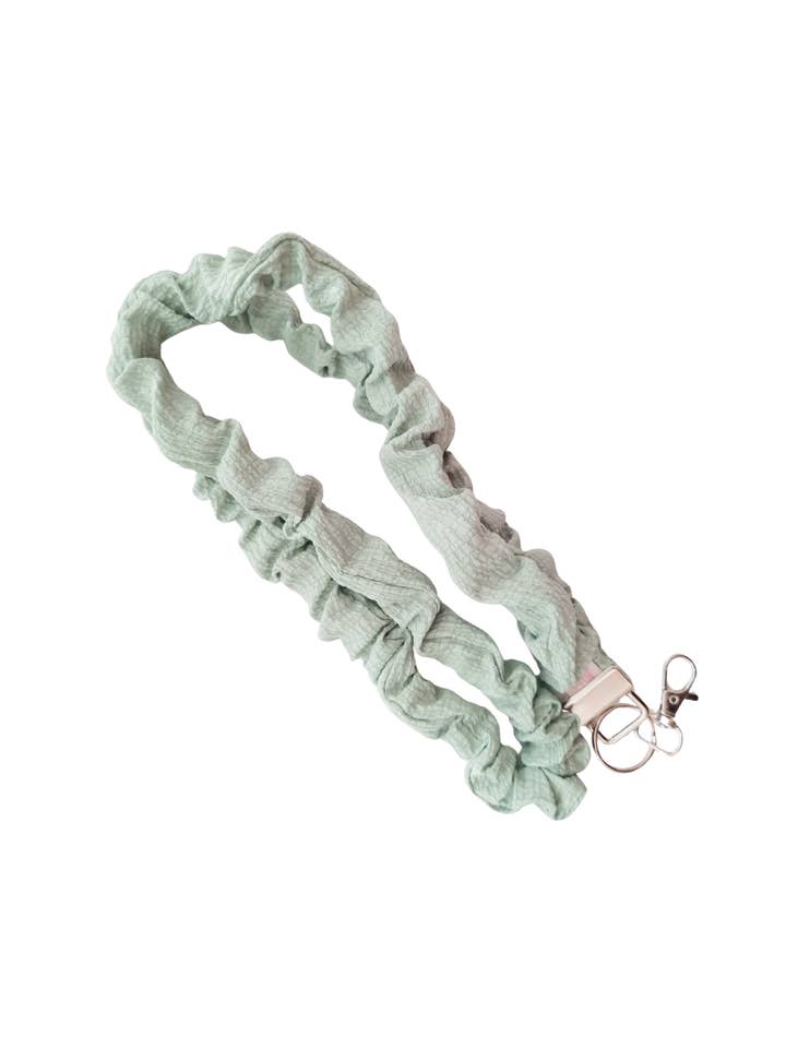 Scrunchie Lanyard - Sage for wholesale by Kiki & Co.