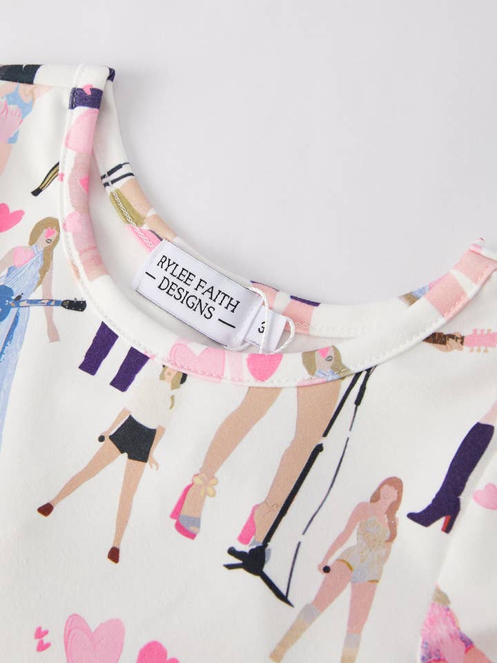 Rylee Faith Designs - Wholesale Dress - Kids - TS Print Milk Silk Short Sleeve Print Girls Dress9