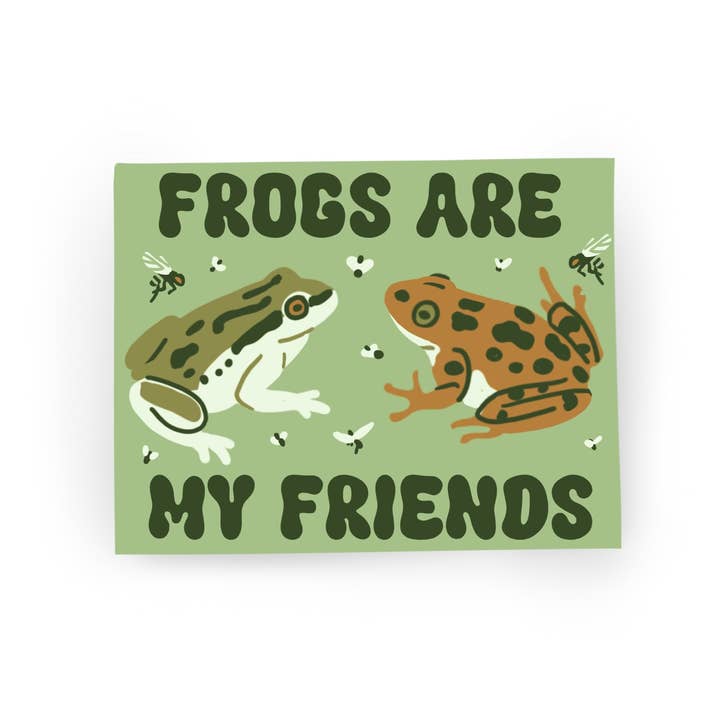 Friend to Frogs Sticker for wholesale by Hissing Mink