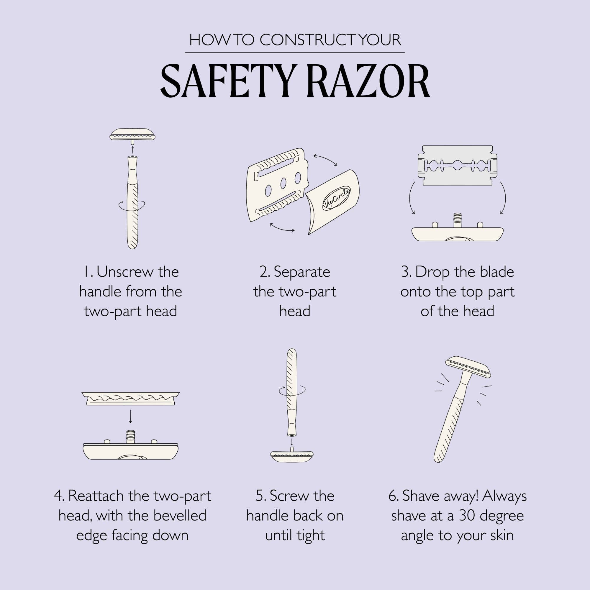 UpCircle Beauty UK - Wholesale Razor - Plastic Free, Sustainable & Reusable Safety Razor2