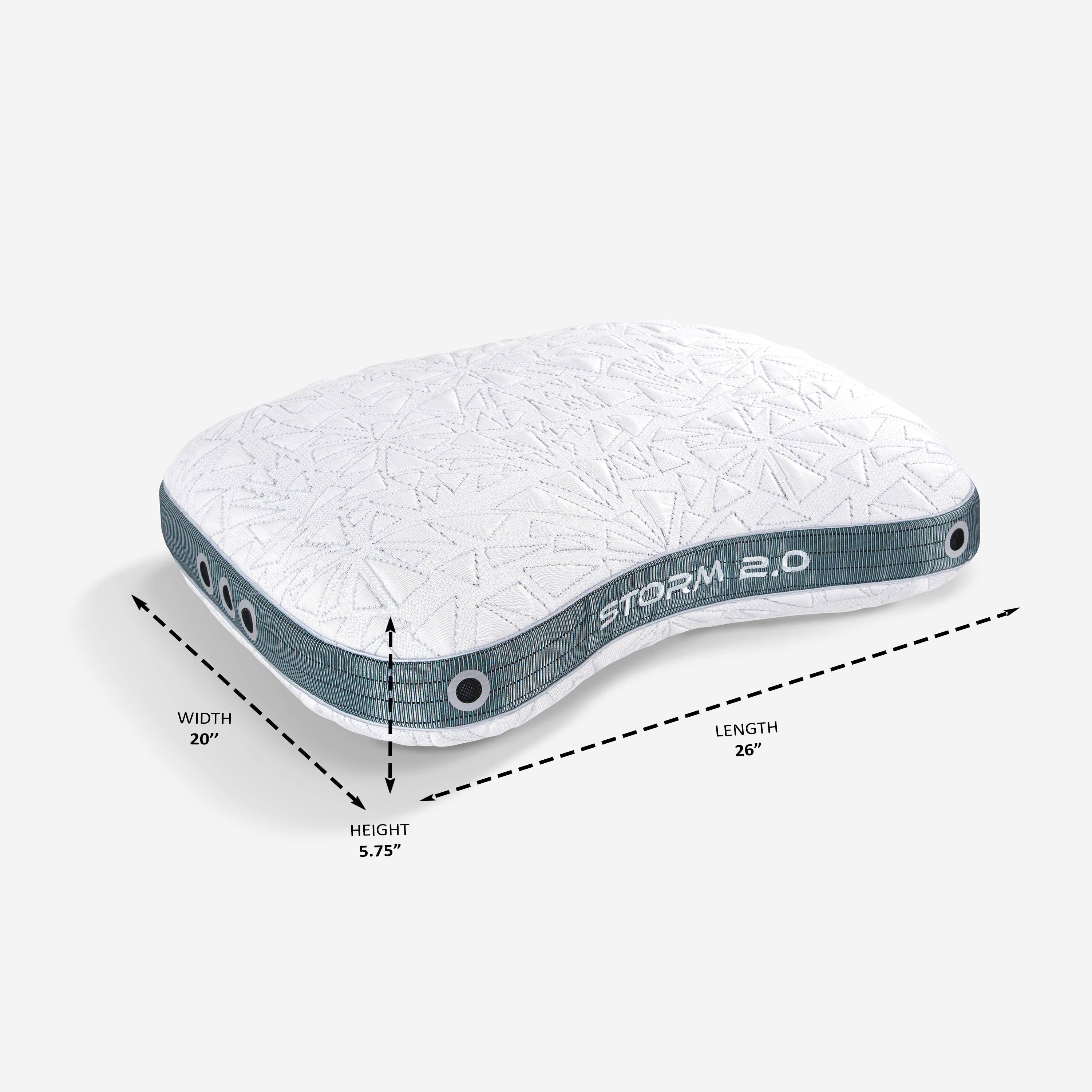 Bedgear - Vente Oreillers - Coussin Storm Cuddle Curve Performance, rafraîchissant, taille moyenne15