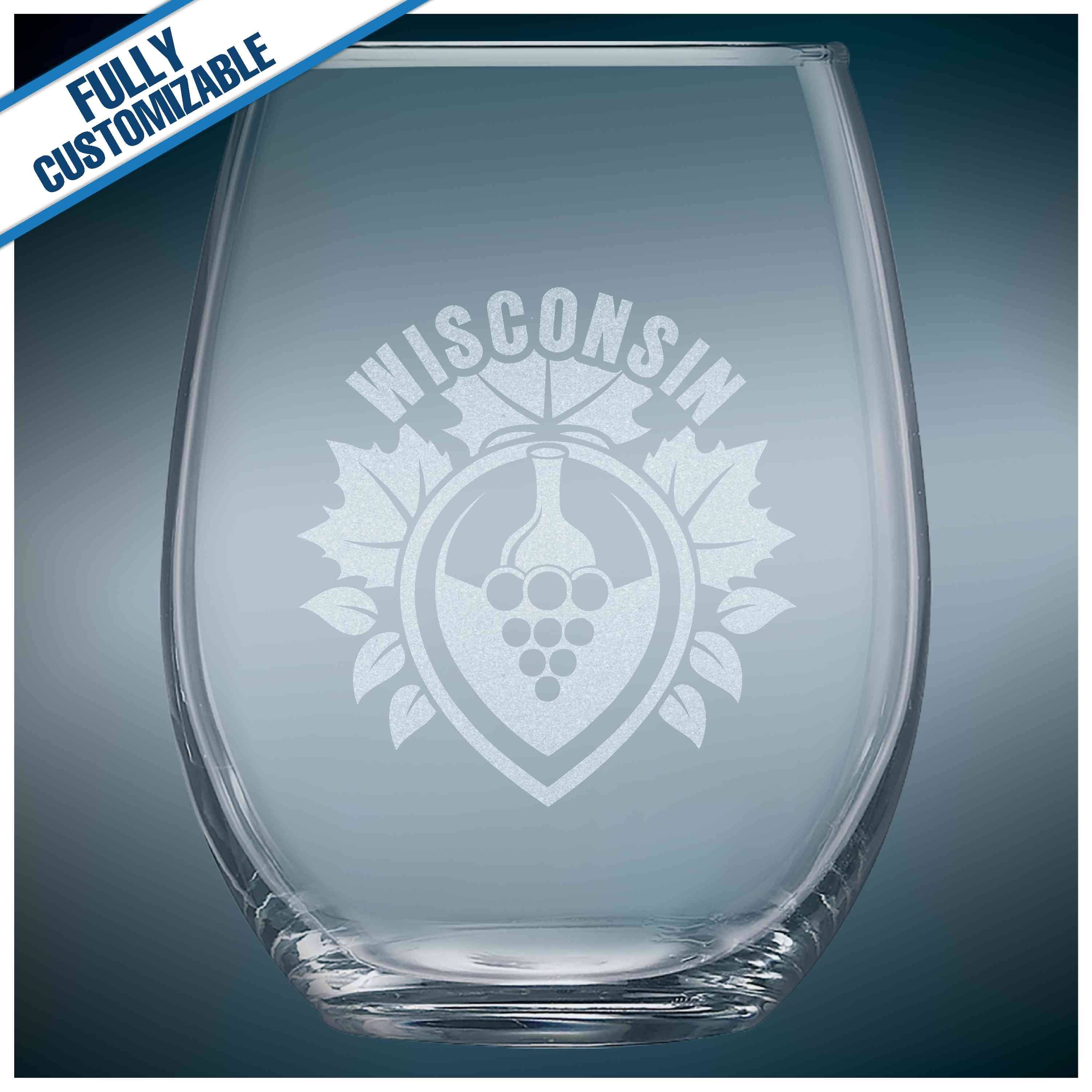 GiftWorksPlus - Wholesale Wine Glass - Engraved Stemless Wine Glasses - Fully Customizable2