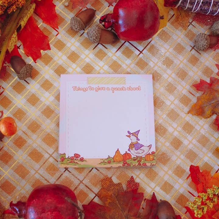 Witchy Duck Halloween Memo Pad for wholesale by Rat Lady Art