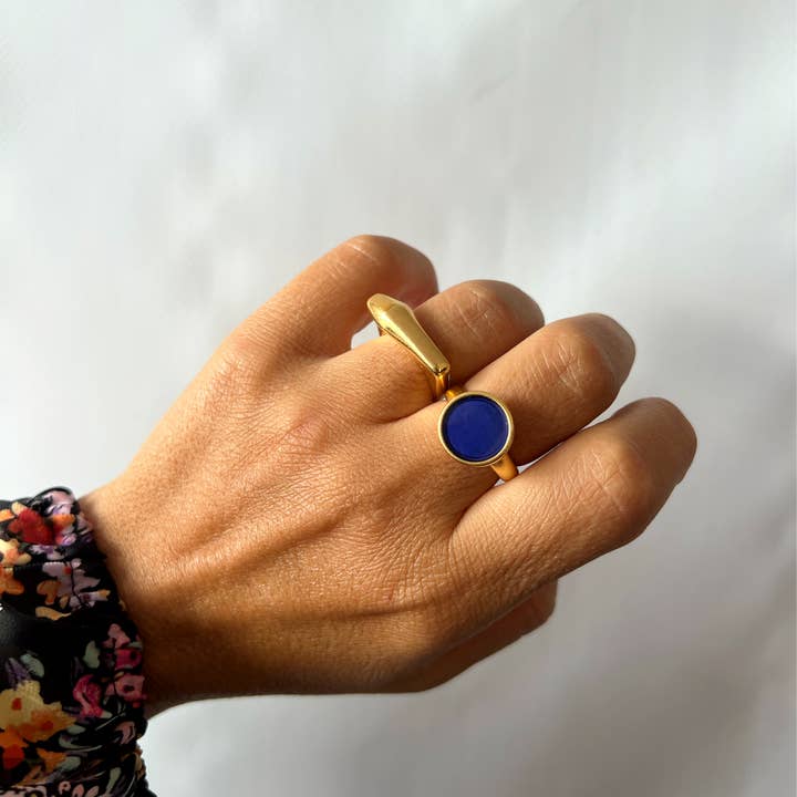 Christina Christi - Wholesale Signet Ring - Gold Band Ring, Boho Ring, Stackable Ring, Signet Ring1