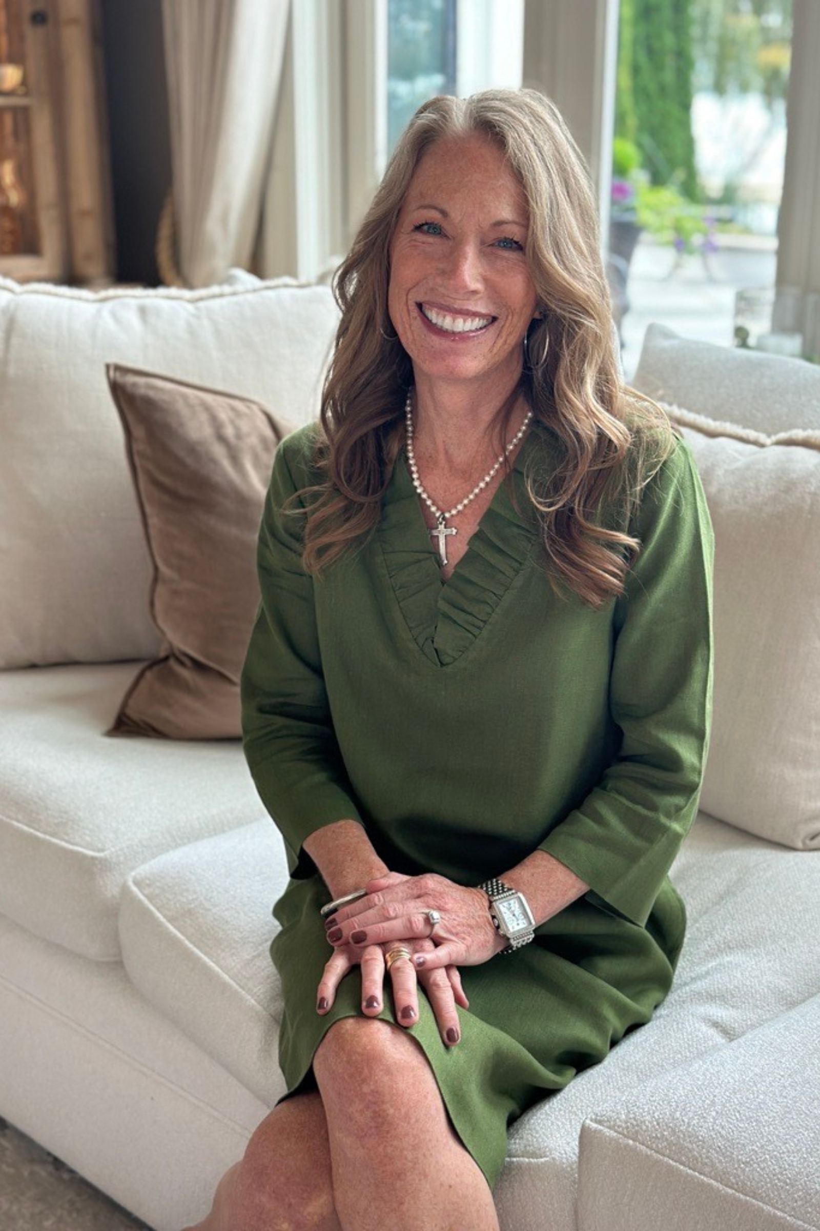 Arte Italica & Crown Linen Designs - Vendita all'ingrosso Vestito - Donna - Abito Francesca - Nuovo Colore4