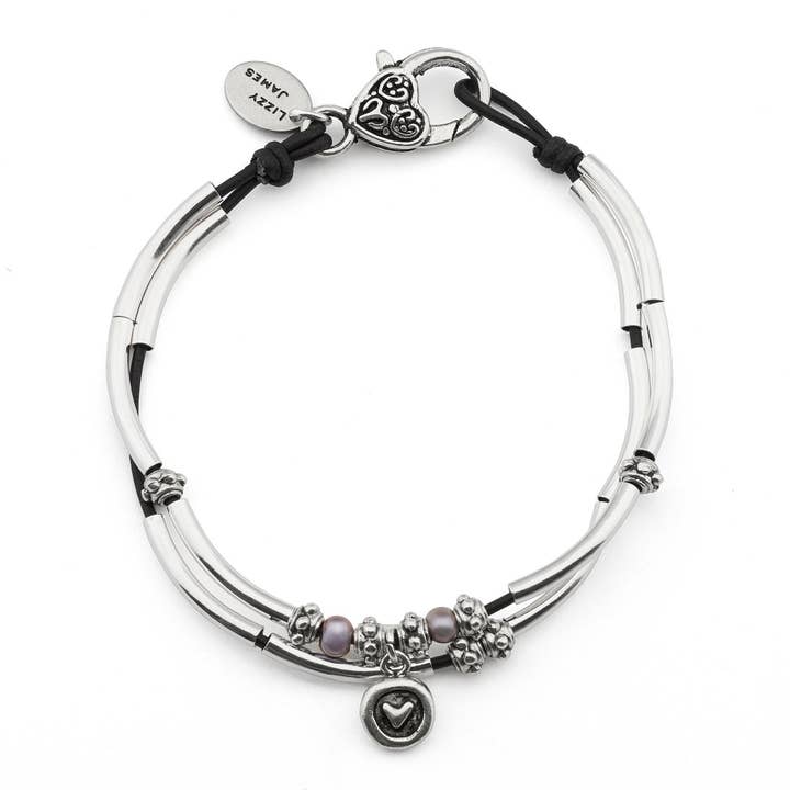 Lucy Enkelband met Hart in Cirkel Bedel voor wholesale door Lizzy James