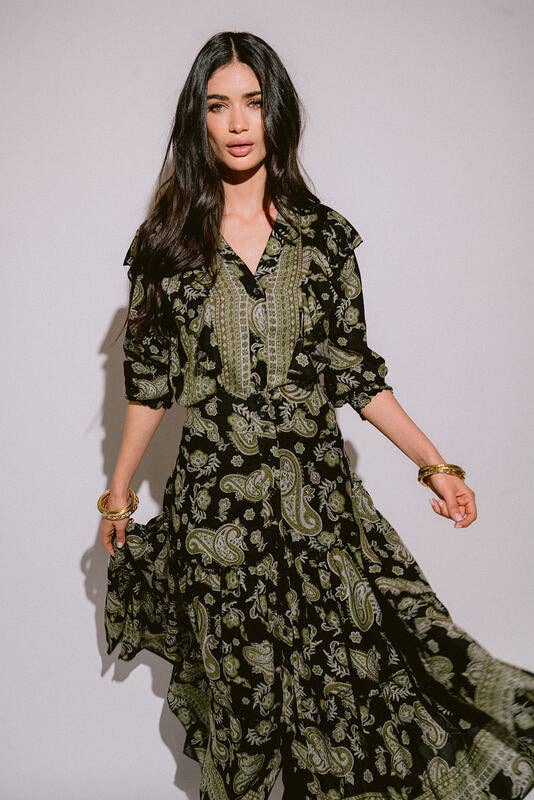 Piti Cuiti - Wholesale Tunic - Women's - CASHMIRE DREAM GREEN BLOUSE