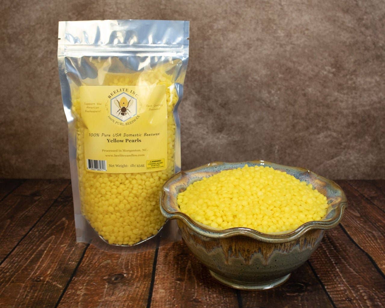Beelite Candles - Wholesale Craft Supplies - 1 lb - 100% Pure Beeswax Pearls, pastilles, beads0