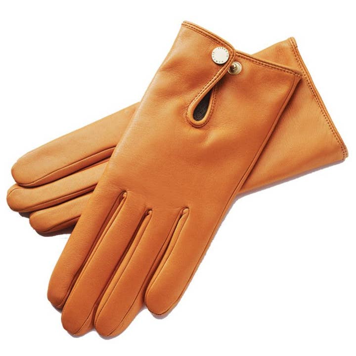 Audrey Nappa Caramel leren handschoenen voor wholesale door 1861 Glove Manufactory