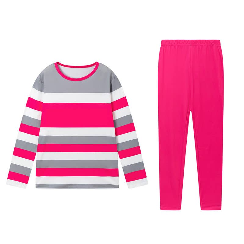 Lily Clothing - Wholesale Top & Pant Set (NOT Loungewear) - Women's - COLOR MATCHING STRIPED SHIRT PANTS TWO-PIECE SET9
