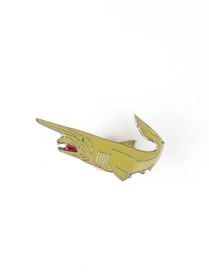 Goblin Shark Enamel Pin (Mitsukurina owstoni) for wholesale by Stemcell Science Shop