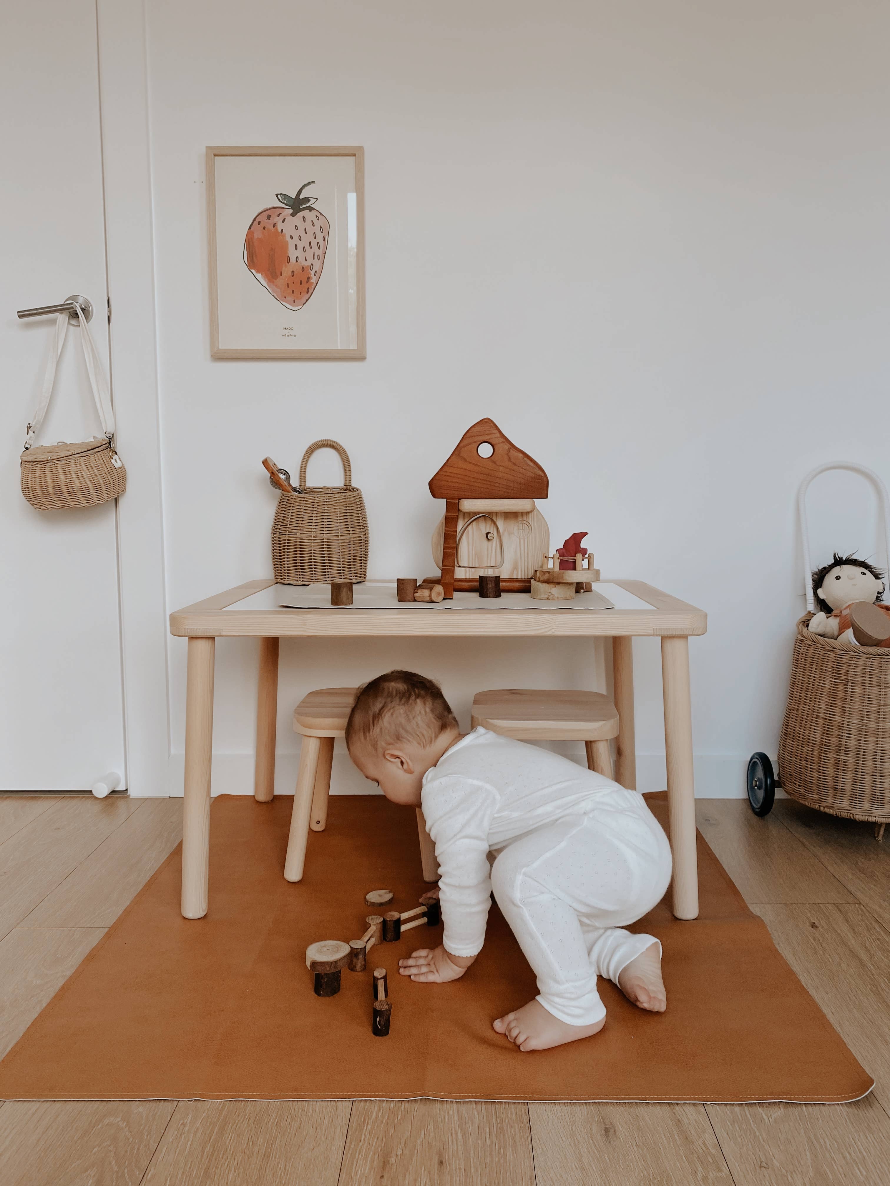 QToysUSA - Vente Jouet en bois – enfant - Petit jeu de maison champignon naturel4