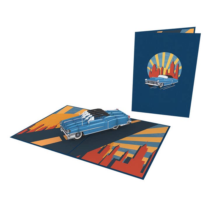 Classic Car Pop-Up Card for wholesale by Blue Bird Cards