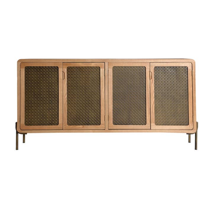 Kodu - Wholesale Sideboard - Pine wood sideboard in brown color 162x40x80cm