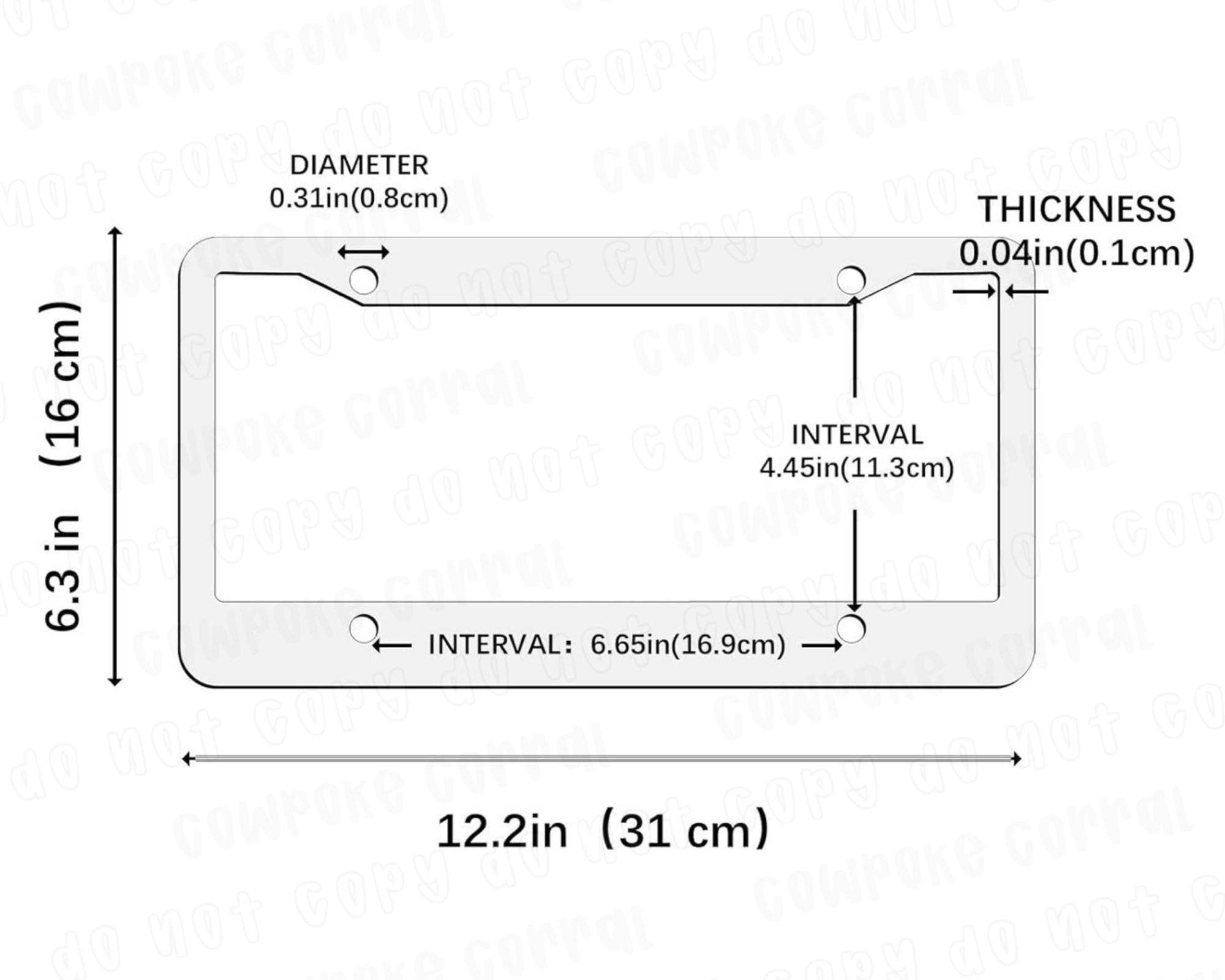 Cowpoke Corral - Wholesale Sign - CHEETAH LICENSE PLATE FRAME1