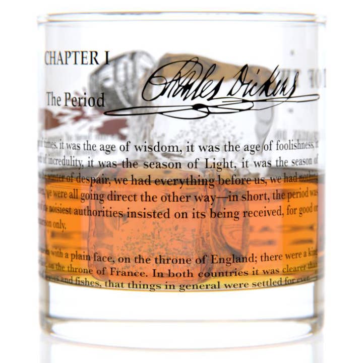 Well Told - Wholesale Cocktail/Liquor Glass - A Tale Of Two Cities - Dickens Literature Rocks Glass