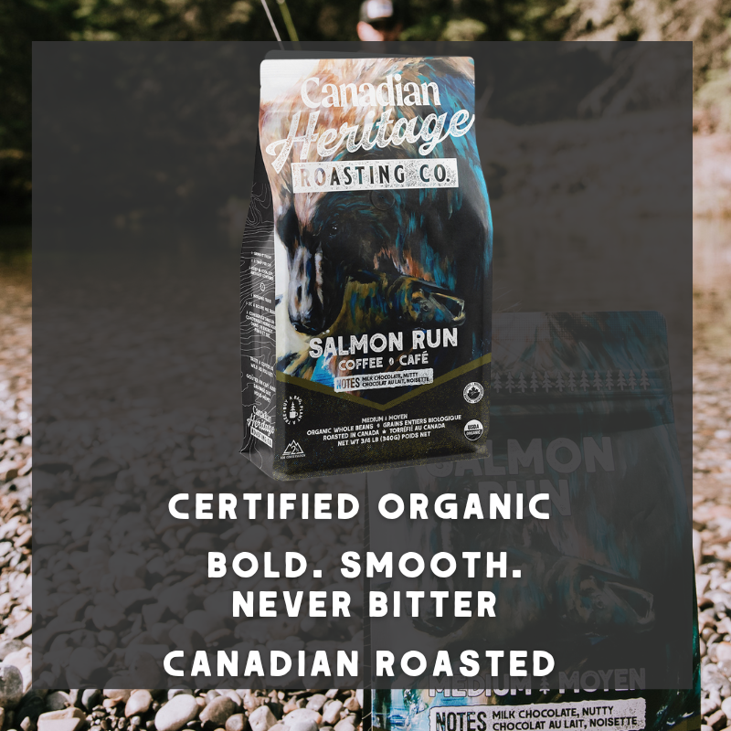 Canadian Heritage Roasting Company - Venta al por mayor Café en grano - Salmon Run - Café orgánico (MED)1