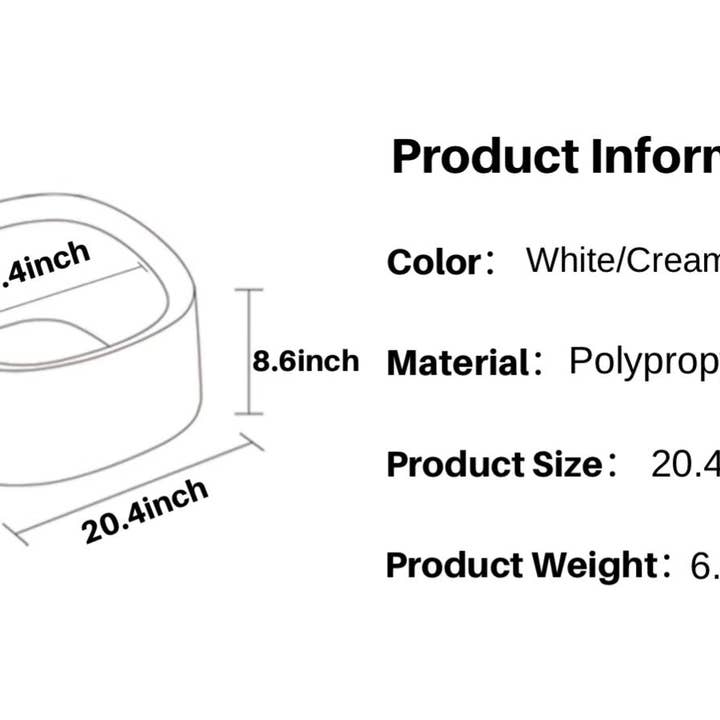 MichuPet - Vente Bac à litière – chat - MichuPet Bac à litière ouvert crème et blanc à bords hauts14