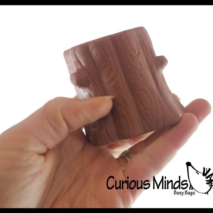 Curious Minds Toys - Wholesale Squishy Toy - Kids & Baby - 1 Squirrel in Stump - Adorable Pop Up - Cute Squeeze Toy - F2