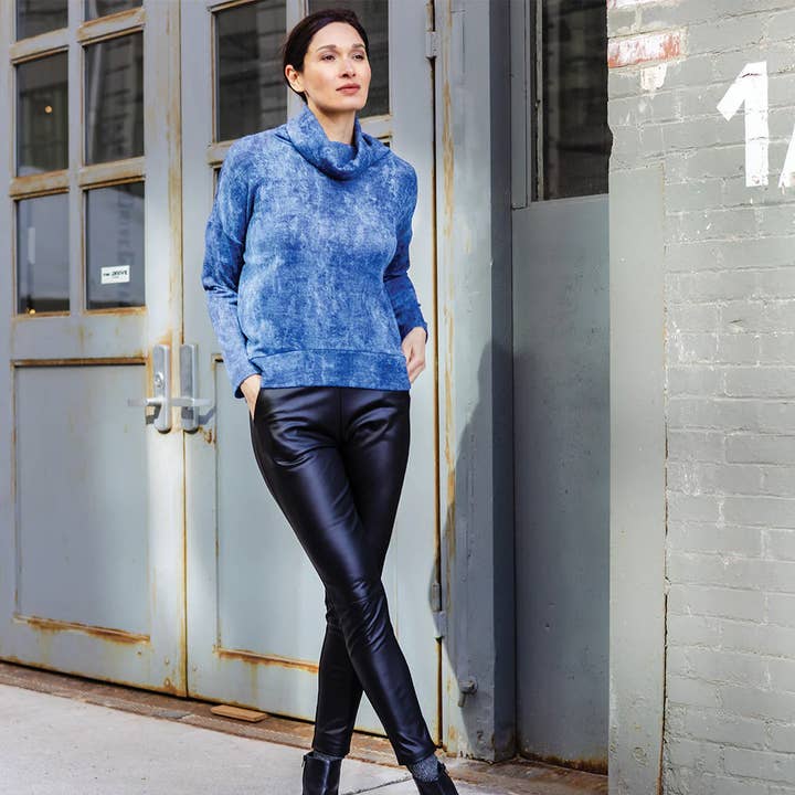 T442WD - Comfortabele textuur - Sweatshirt met col en col voor wholesale door Clara Sunwoo