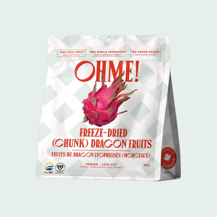 Frystorkade drakfrukter (bit) för wholesale av OHME! Foods