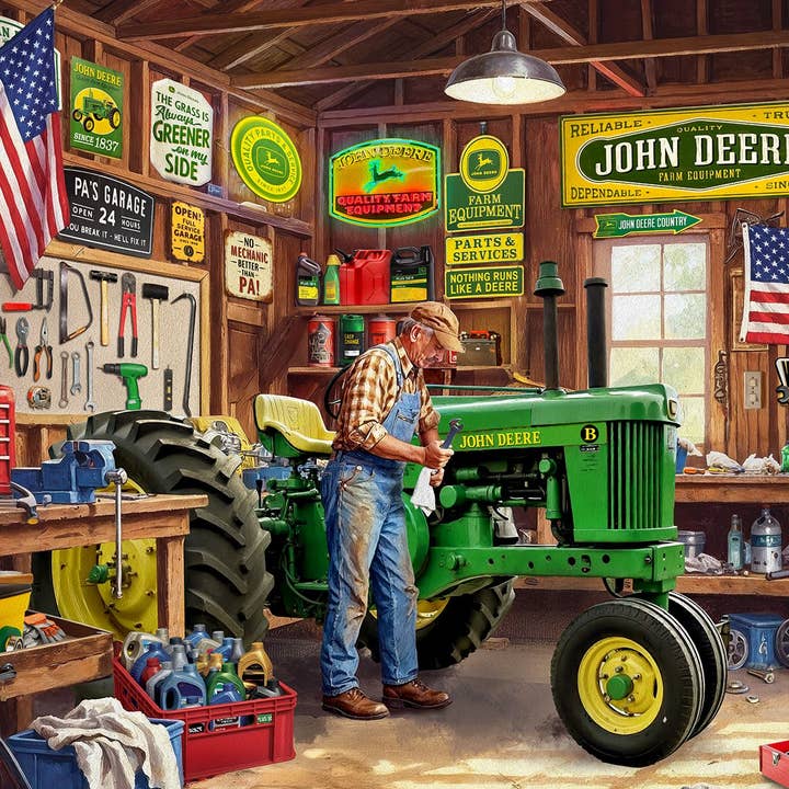 Grandpa's Garage 1000 Piece Jigsaw Puzzle for wholesale by Springbok Puzzle
