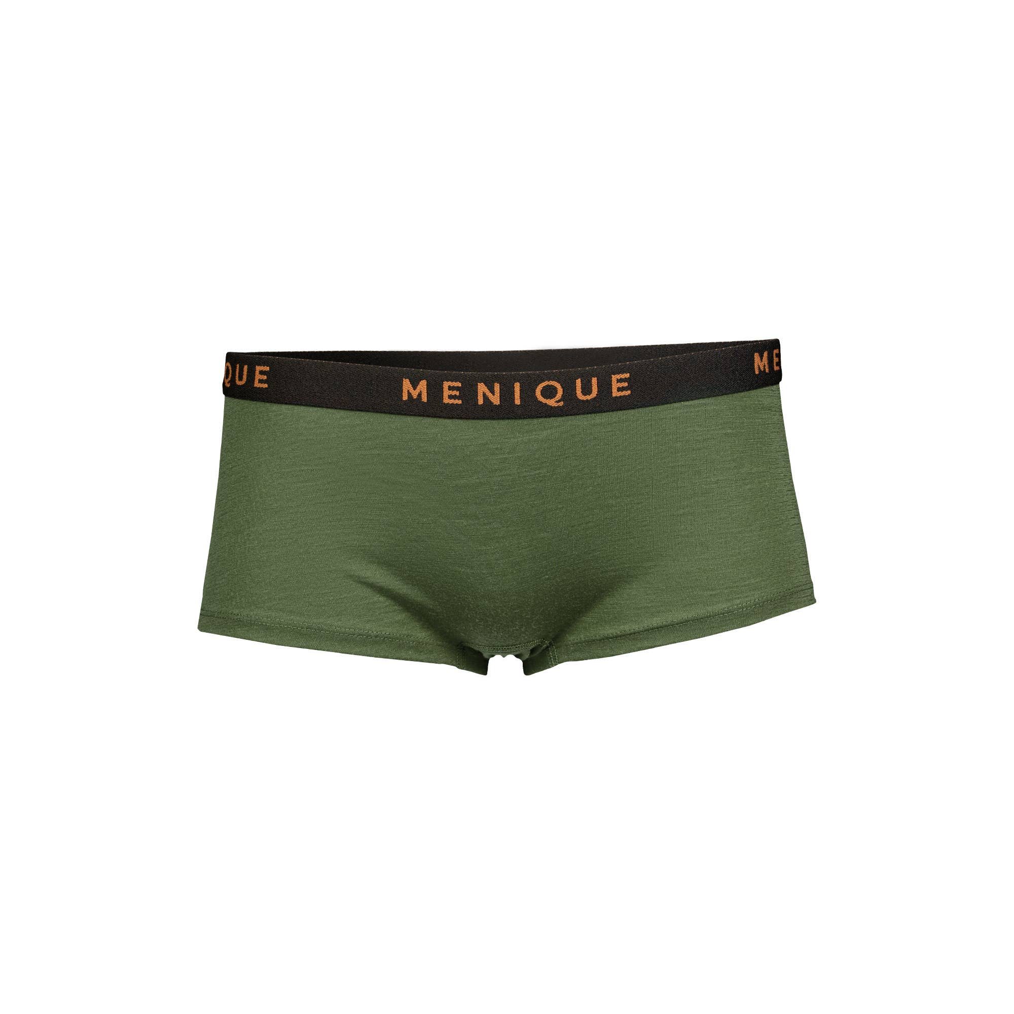 menique – Roupa interior - Mulher por atacado – Calções Boxer Pretas de Lã Merino com Cobertura Total para Mulher8