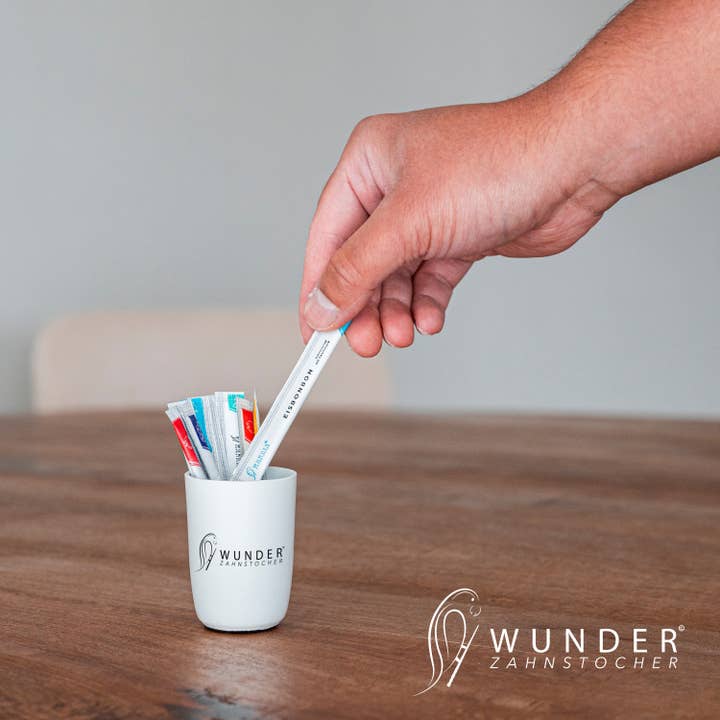 Wunder Zahnstocher - Wholesale Drinking Glass/Cup - WONDER TOOTHPICK ALUMINUM CUP WHITE6