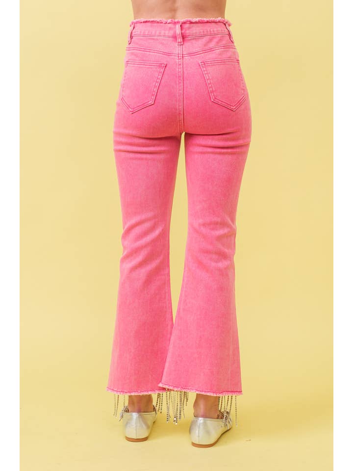 Blue B - Wholesale Jeans - Women's - 1365P - RHINESTONE FRINGE DENIM PANTS11