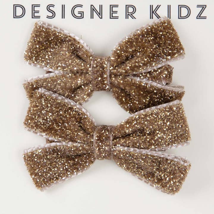Glitter Hårklämma Pack - Guld för wholesale av Designer Kidz