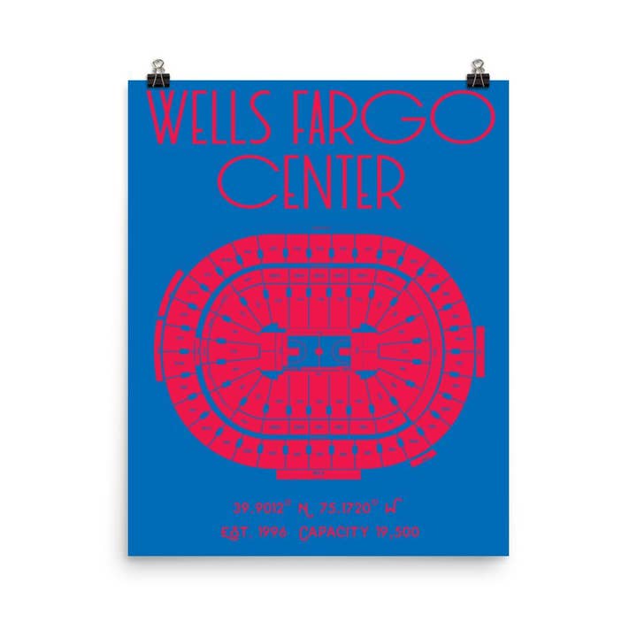 Stadium Prints by BTB - Wholesale Poster - Philadelphia 76ers Wells Fargo Center Stadium1