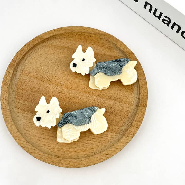 Handmade Schnauzer Hair Clip & Brooch for wholesale by TheDivaSoap
