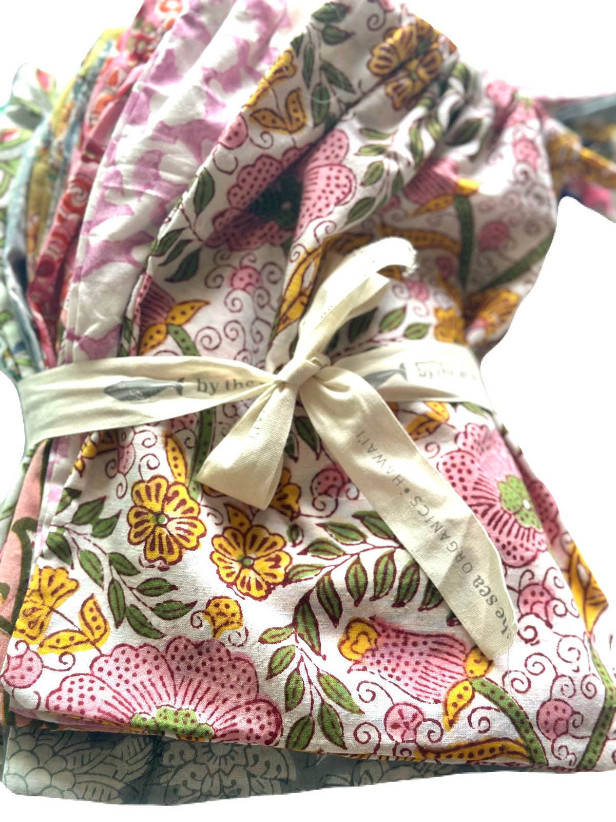 By The Sea Organics - Vente Pochette cadeau - Sacs Cadeaux en Tissu Imprimés à la Main3