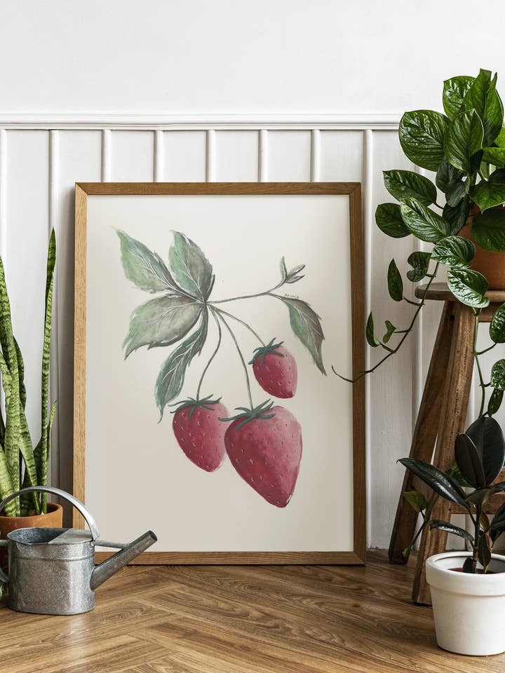 Impression en forme de fraise 8 x 10 pour la vente par Monellisa