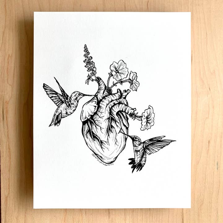 Cuore di colibrì per la vendita all'ingrosso da parte di Ink By Olivia
