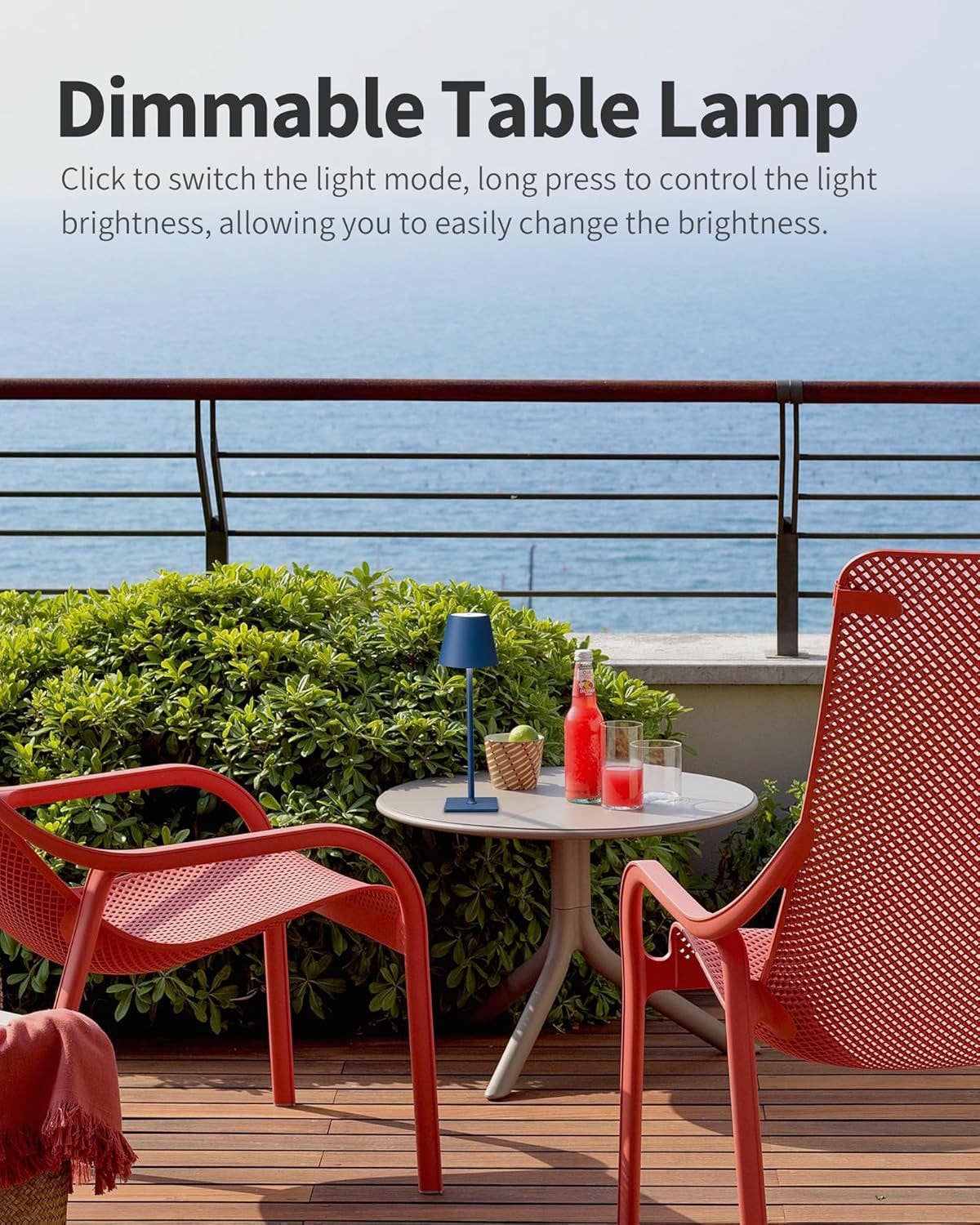 2 Pack Cordless Rechargeable LED Desk Lamp With 3 Color Stepless Dimming Blue For Home Office And Outdoor Settings for wholesale on Faire1