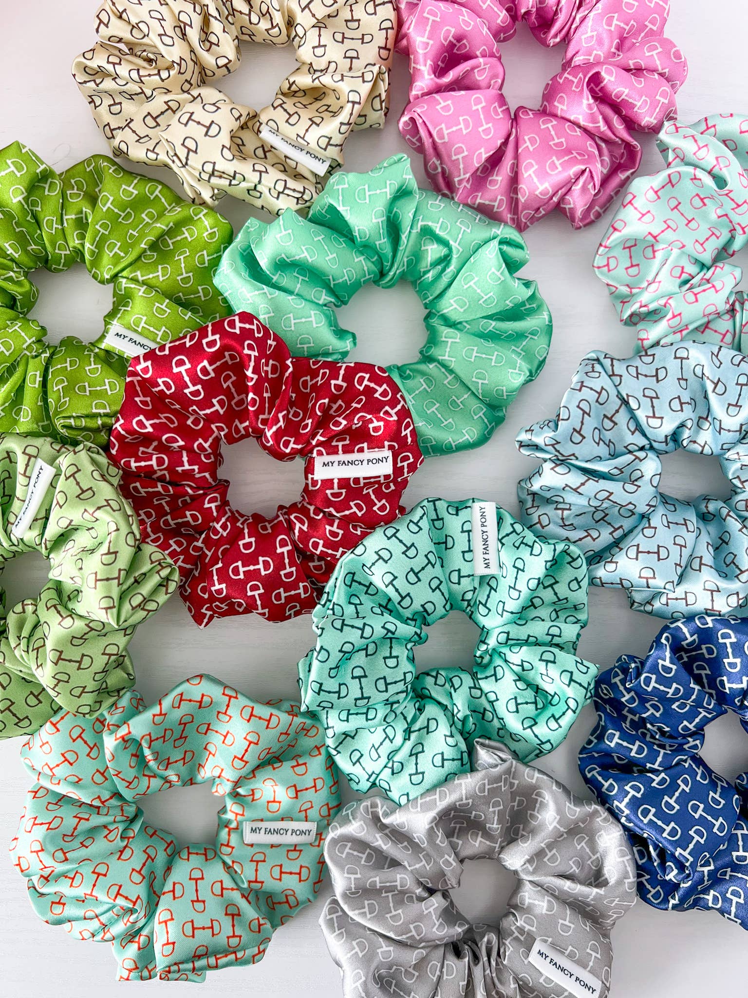 My Fancy Pony - Wholesale Scrunchie - Women's - Snaffle Bit Satin Equestrian Scrunchies5