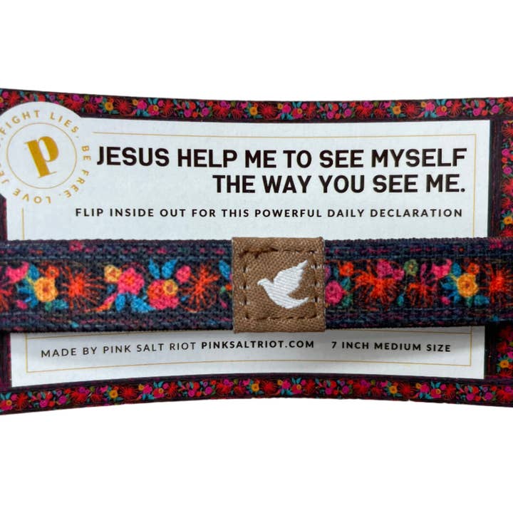 Pink Salt Riot - Wholesale Woven/Braided Bracelet - See Myself Floral Womens TruthBand5