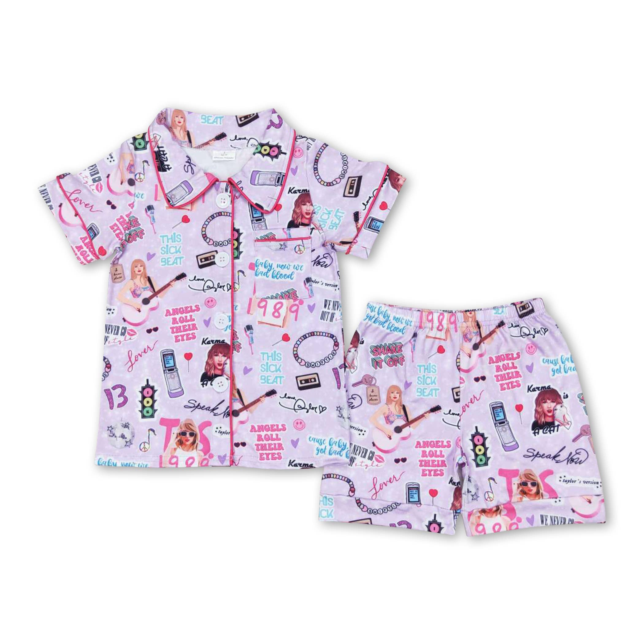 Yawoo Garments - Wholesale Sleepwear Set - Kids - Mommy and me singer button down sleepwear set2