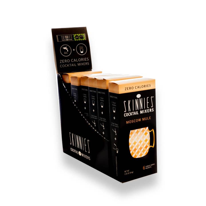 Mélangeur à cocktail Skinnies Moscow Mule - 0 Sugar (boîte de 6) pour la vente par RSVP Skinnies